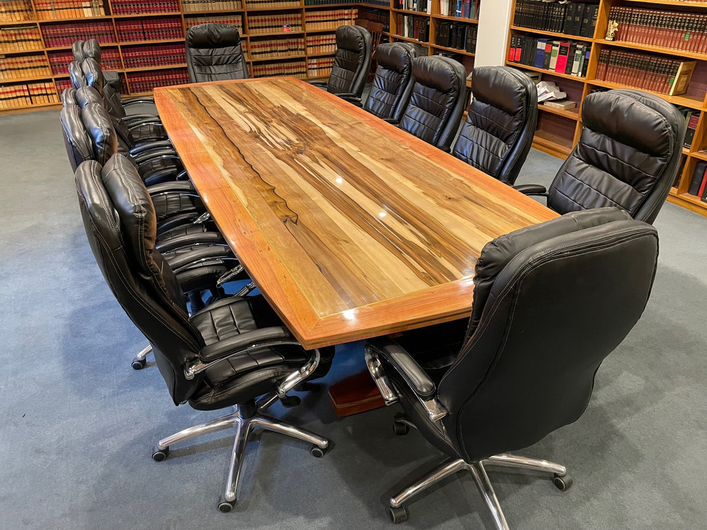 Bespoke Boardroom table all Solid Tasmanian Timbers SOLD Distinctive