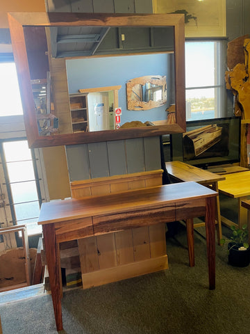 Solid Tiger Myrtle Console $ 4,800 inc GST including a matching Tiger Mirror NOW $ 4,200 FOR BOTH !