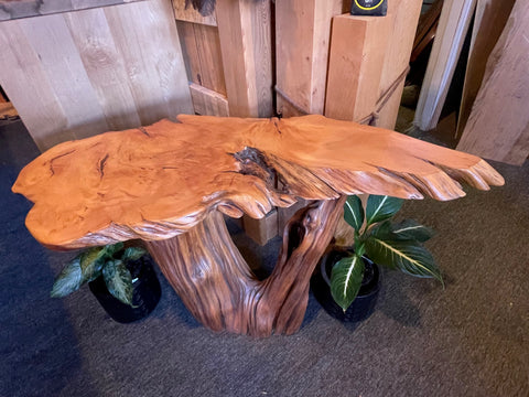 Huon Pine natural Slab and branch base Coffee Table / Side Table   $ 1,600