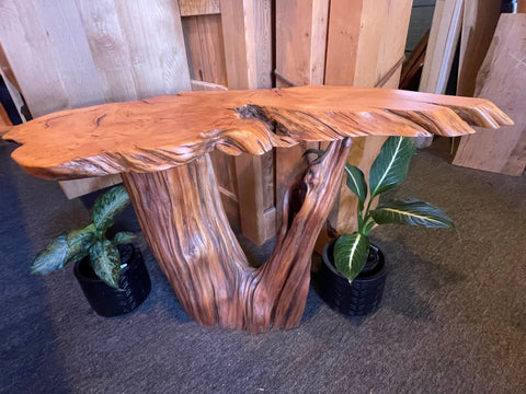 Huon Pine natural Slab and branch base Coffee Table / Side Table   $ 1,600