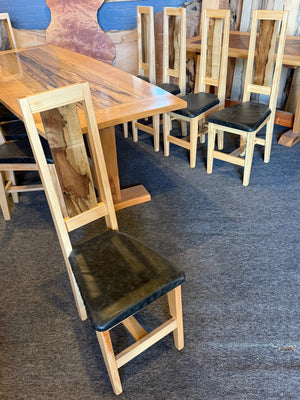 Blackheart Sassafras & Celery Top solid timber table and Ten matching chairs
