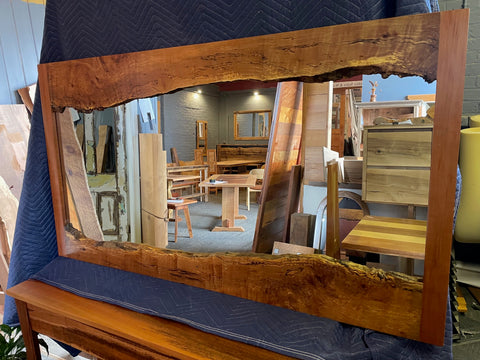Myrtle Burl Mirror magnificent rare solid Timber   $ 1,400 NOW $ 1,100 ONLY !