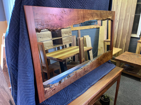 Myrtle Burl Mirror magnificent rare solid Timber   $ 1,400 NOW $ 1,100 ONLY !