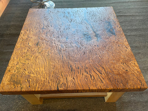Burl Tasmanian Oak coffee table $ 3,400 inc GST SUPER SPECIAL $ 2,400 ONLY !