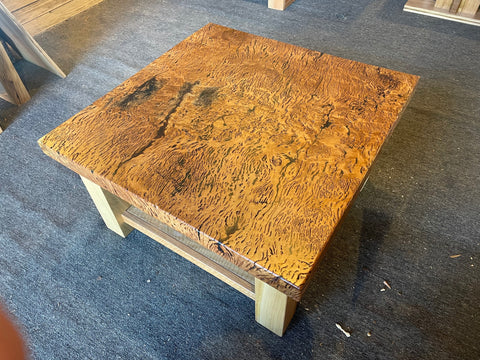 Burl Tasmanian Oak coffee table $ 3,400 inc GST SUPER SPECIAL $ 2,400 ONLY !