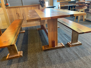 Dining Table 6- 8 seater  with matching Bench Seats $ 7,800