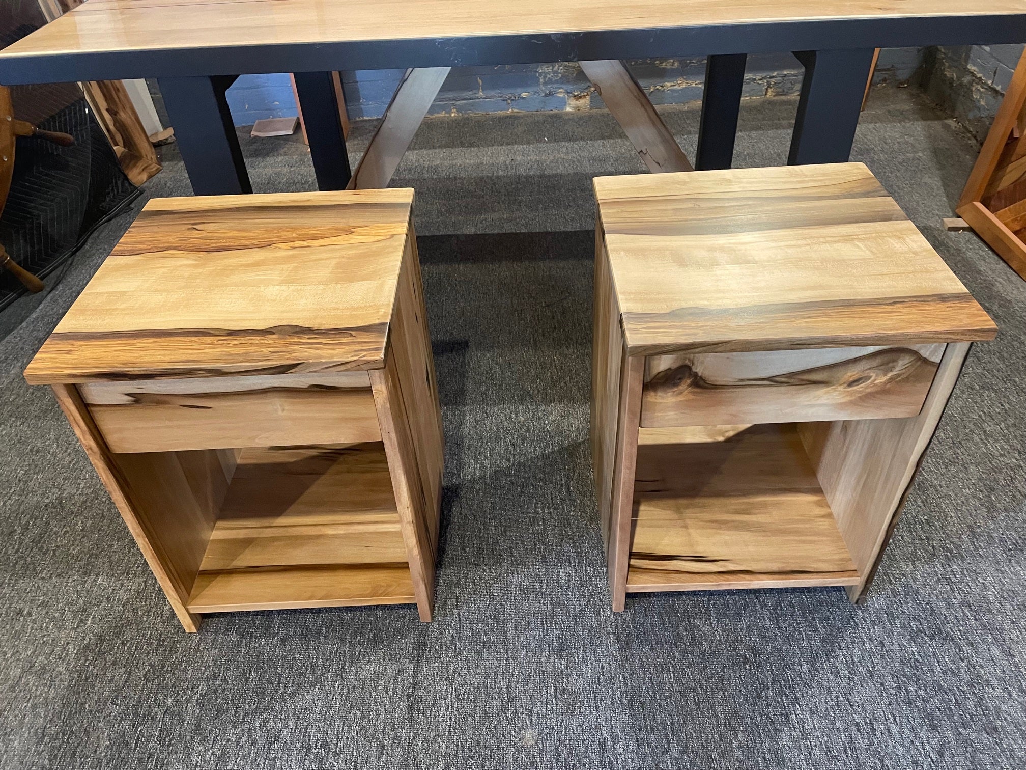 Two matching Bedside Tables with one drawer ea Blackheart Sassafras SOLD