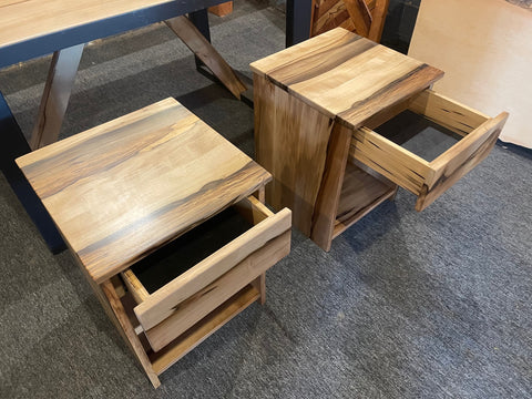 Two matching Bedside Tables with one drawer ea Blackheart Sassafras SOLD