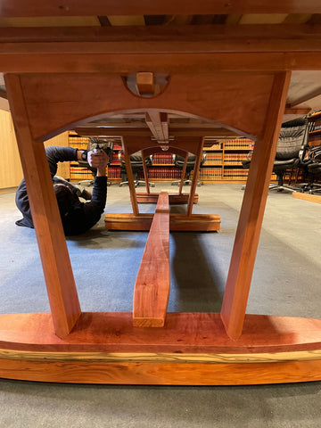 Bespoke Boardroom table all Solid Tasmanian Timbers SOLD